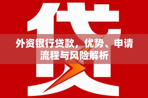海淀外资银行贷款，优势、申请流程与风险解析