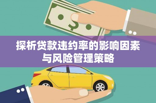 海淀探析贷款违约率的影响因素与风险管理策略