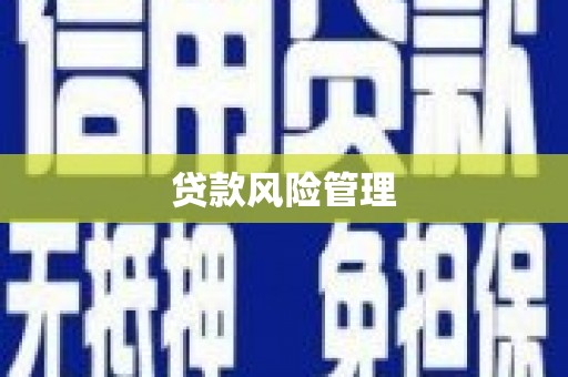 海淀贷款风险管理
