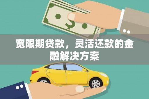 海淀宽限期贷款，灵活还款的金融解决方案