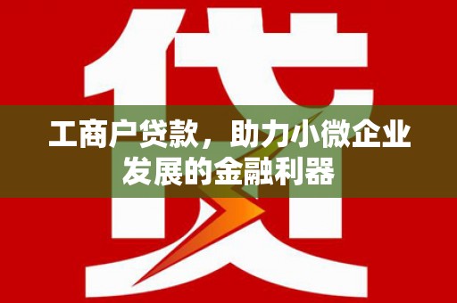海淀工商户贷款，助力小微企业发展的金融利器