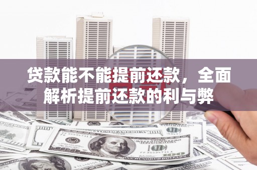 海淀贷款能不能提前还款，全面解析提前还款的利与弊