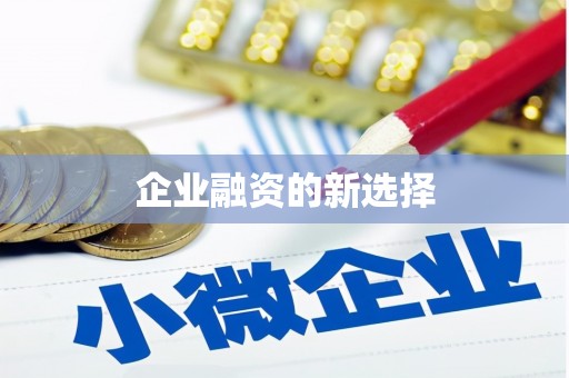 海淀企业融资的新选择