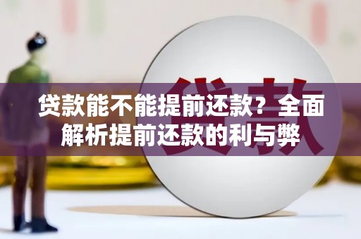 海淀贷款能不能提前还款？全面解析提前还款的利与弊