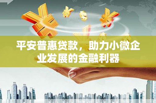 海淀平安普惠贷款，助力小微企业发展的金融利器