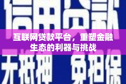 海淀互联网贷款平台，重塑金融生态的利器与挑战