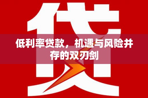 海淀低利率贷款，机遇与风险并存的双刃剑