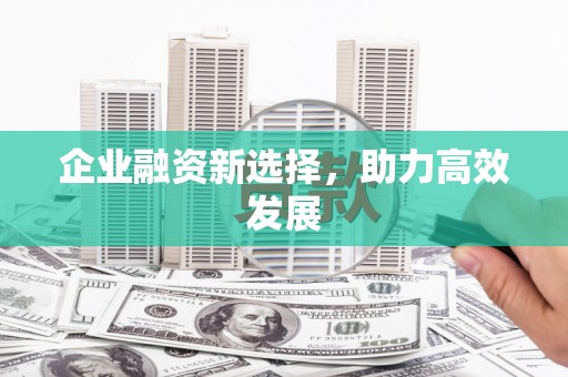 海淀企业融资新选择，助力高效发展